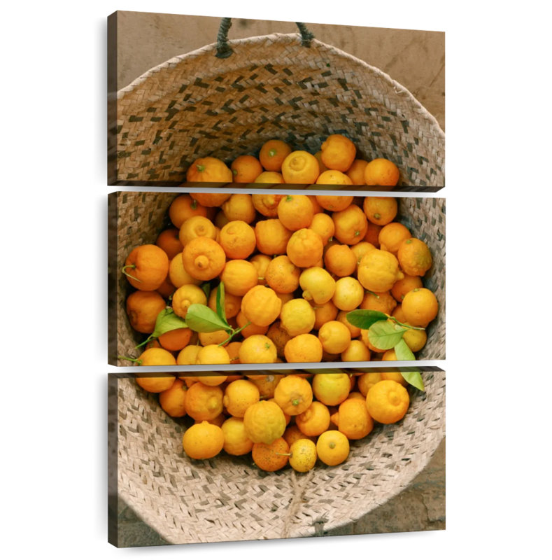 Yarlin Basket Of Fresh Lemons, 65" H x 42" W