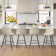 Set of 4 Upholstered Low Back 26" Counter Stool