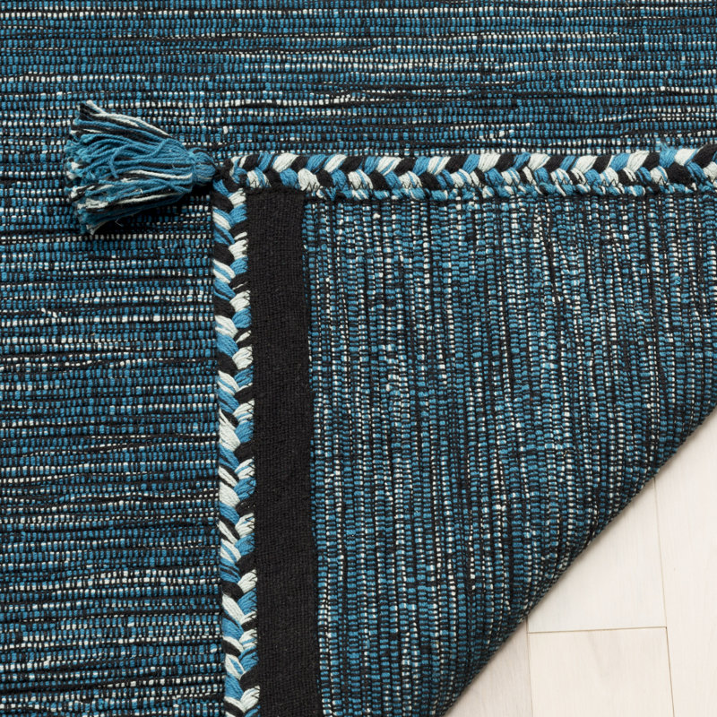 Tapis en coton tissé à la main Amaral, Rectangle 6 pi x 9 pi