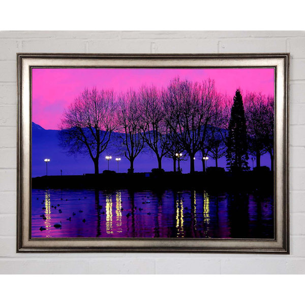 Ebern Designs Surreal Pink Skies Over The Purple Lake - Single Picture ...