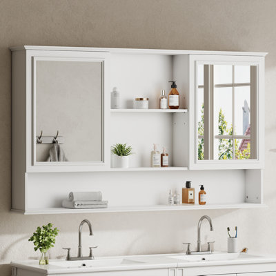 Armoire de toilette murale à miroir