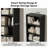 79.7"H 6 Shelf Bookcase With 2 Adjustable Shelves-1005725399