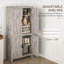 Armoire de cuisine 64 po, armoire de rangement autoportante avec 4 portes et 3 tablettes réglables pour la salle à manger, bois-1719712380