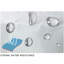 Ensemble de rideau de douche en polyester Elight