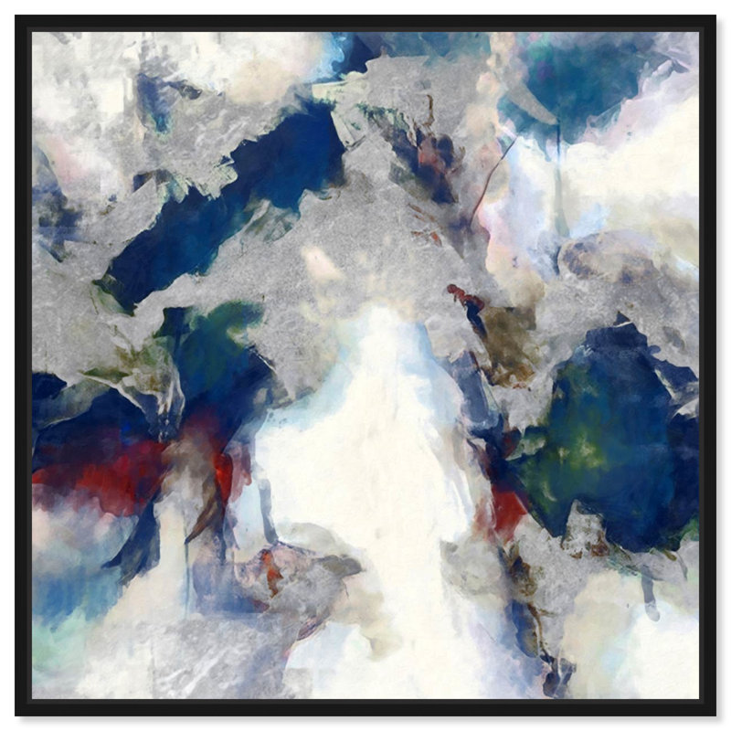 Abat-jour Explosive - Peinture sur toile, H 20 po x l 20 po, Cadre noir