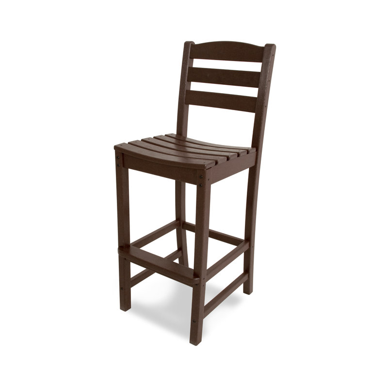 POLYWOOD La Casa Café 47.13'' Armless Outdoor Bar Stool, Mahogany