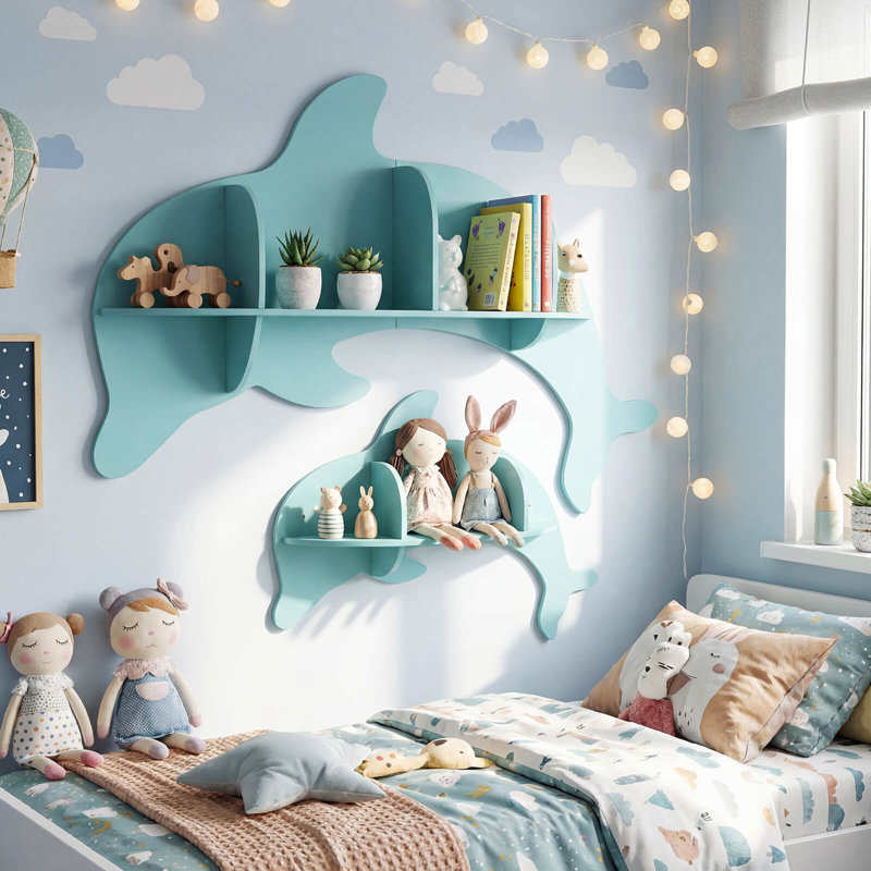 2 tablettes pour dauphins flottants avec compartiments
