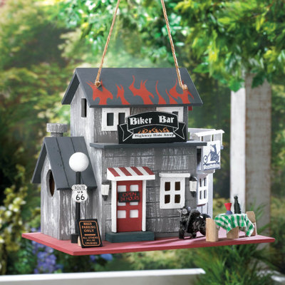 Khajag 9 in. H x 10.25 in. W x 7.5 in. D Hanging Birdhouse