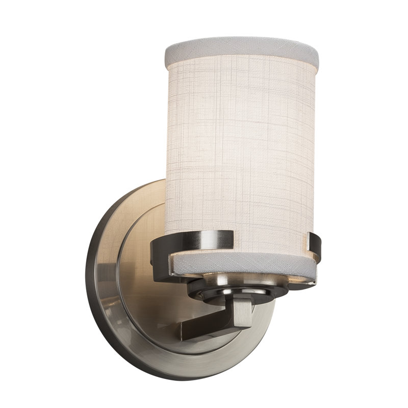 Peggie Armed Sconce, Polished Chrome, Cream