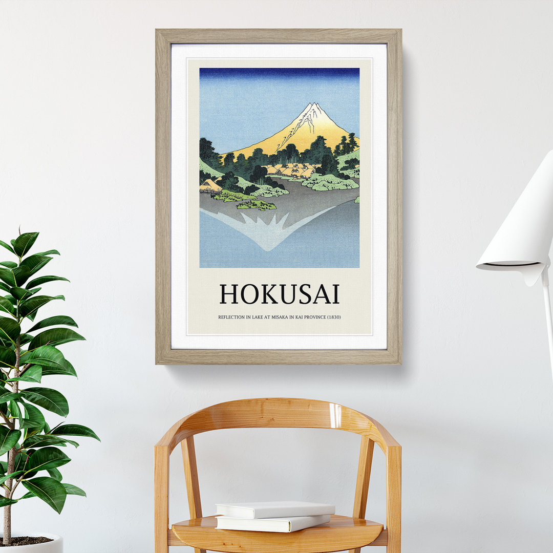 Mount Fuji Reflection by Katsushika Hokusai - Picture Frame Art Prints