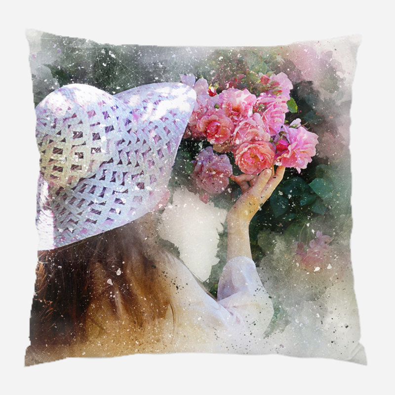 Coussin de fille fille Randal, Microsuède, Intérieur
