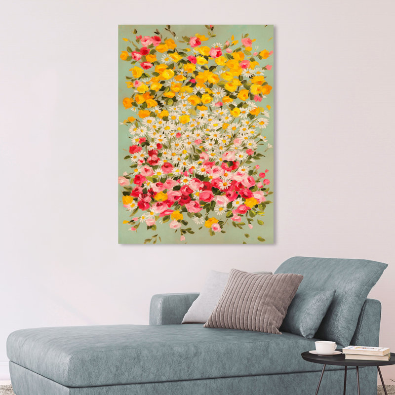 Garland Of Flowers by Anna Borgese - Wrapped Canvas Print, 70cm H x 50cm W x 4cm D