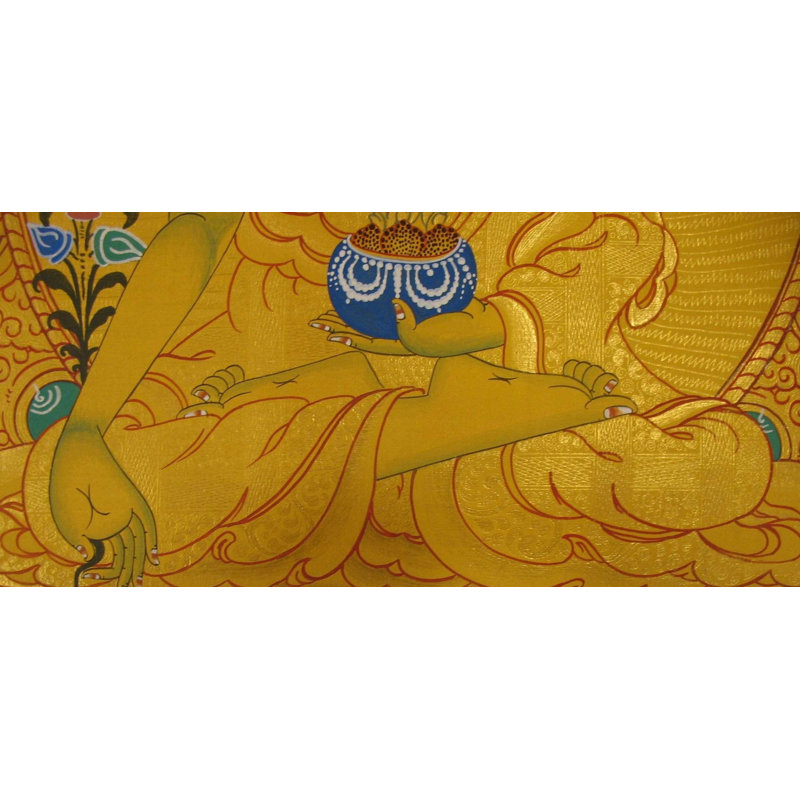 Bouddha de la médecine Thangka (Thangka sans brocart)