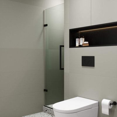 24'' W x 74.25'' H Hinged Frameless Shower Door