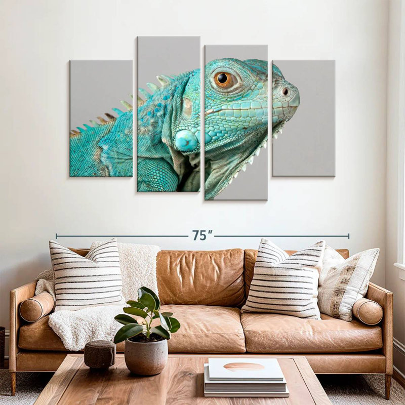 Brampt Blue Iguana, 42'' H x 68'' W
