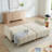 90.15" Queen size upholstered Multi-functional convertible sleeper sofa with storage-142757153
