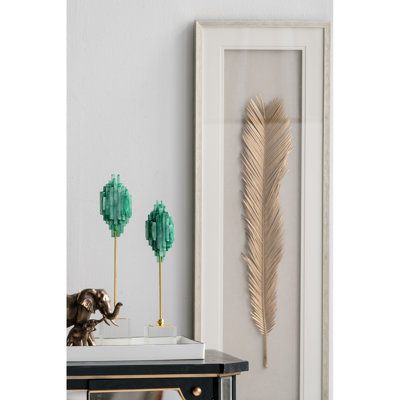 Décoration murale captivante de 16 po x 47 po à feuilles d'or - Simple et époustouflante
