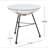 Nusa Side Table with Polyethylene Rattan Base & Tempered Glass Top – Modern Outdoor/Indoor Accent Table (Table Only – No Chair Included)-269372500