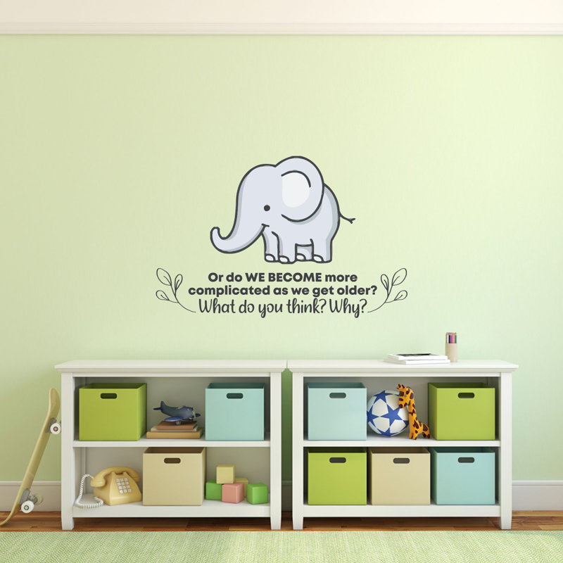 Text & Numbers Wall Decal, 20" H x 40" W x 0.05" D