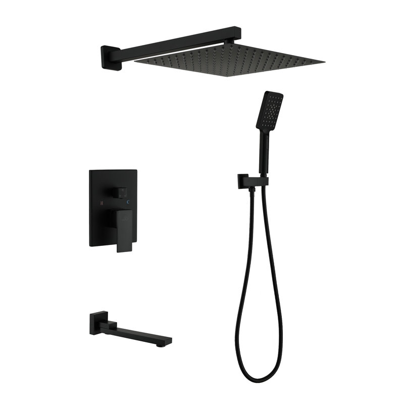 All-In-One Kit with Rough in-Valve, Matte Black