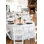 6-Pack 120-Inch White Round Polyester Tablecloth, Washable for Weddings, Parties, Banquets, and Camping