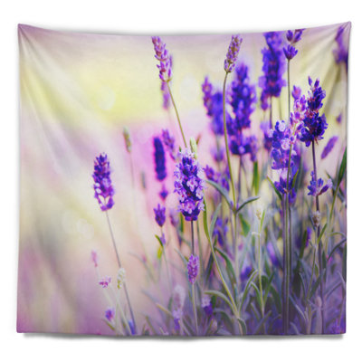 Tapisserie de terrain lavande mauve floral