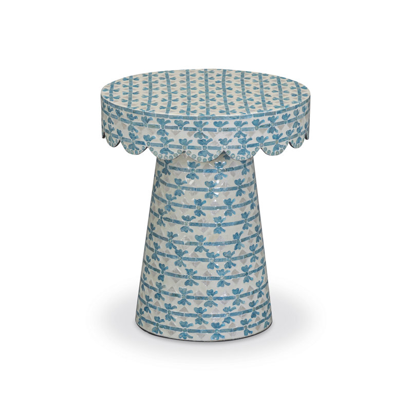 Lady Blue Ribbon Capiz Shell Side Table