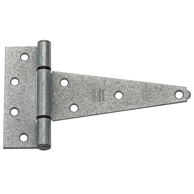 National Hardware Extra Heavy Duty T-Hinges - Zinc Plated Steel, 2-Pack For Gates & Doors