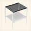 Ensemble de 3 tables basses et tables de bout, table en verre trempé avec panneau de fibres à densité moyenne, tables modernes pour le salon, verre gris