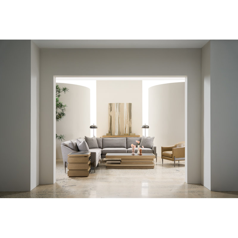 Modern Remix Barrel Chair, Brown