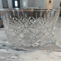 Viski Admiral Punch Bowl Set with 8 Tumblers, Cut Crystal Cocktail Party  Serveware, Dishwasher Safe, 2.5 Gallons, 9 Oz Glasses, Set of 9