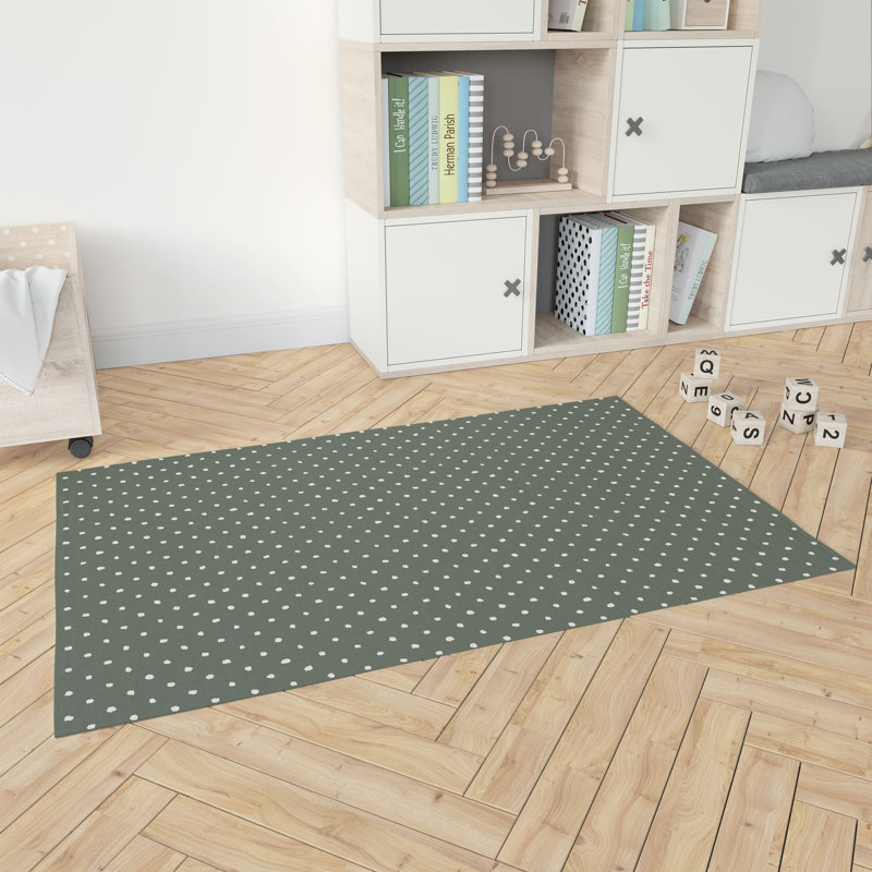 Leo Kids Play Mat, Chimichurri/Green, Rectangle 2' x 3'
