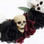 Faux Lighted Rose 33cm Wreath