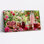 «Pomegranate and Roses Garden Still Life», reproduction d'art sur toile tendue sur toile, ensemble de 1