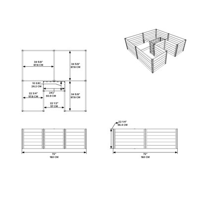 Urbana Keyhole Composting Raised Garden Bed
