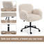 Fauteuil d'appoint 23,6 po pivotant en laine d'agneau - rotation à 360 °-1741069013