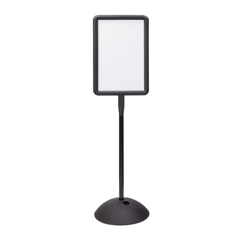 Dry Erase Board Rectangle Sign, Rectangular Dual-Sided And Magnetic For Indoor And Outdoor Use, 65"In Height, Black