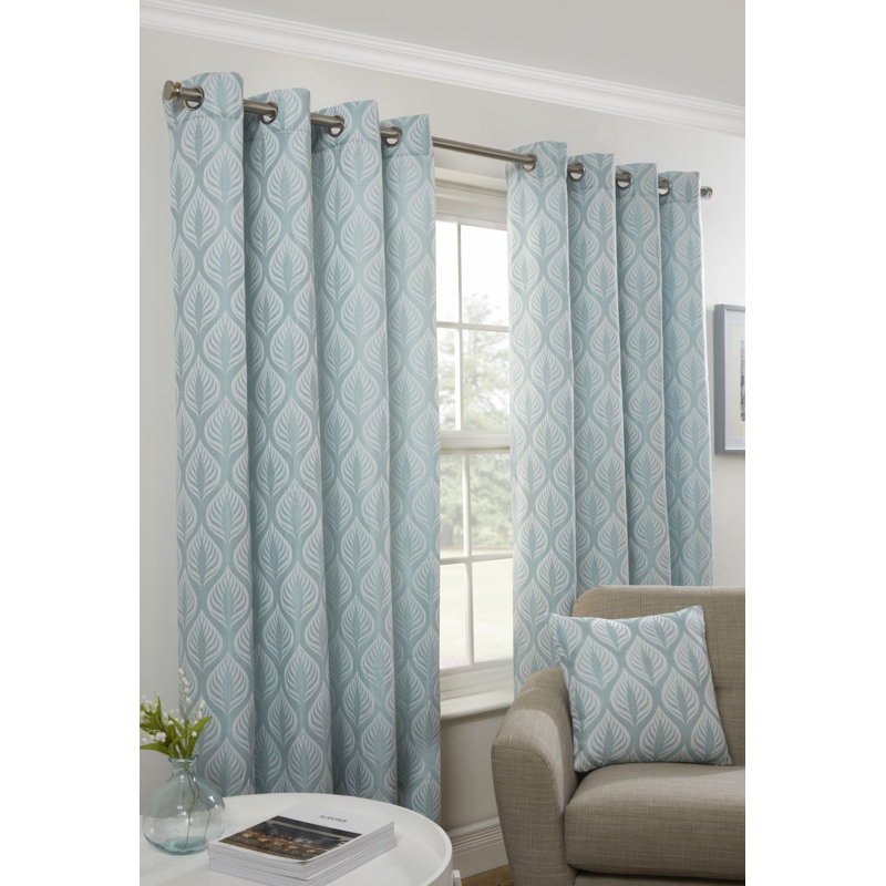 Midtown Room Darkening Curtain Pair, 168cm W x 137cm L, Natural