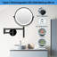Miroir de maquillage mural à DEL de 9 po avec grossissement X1 / X10, miroir de maquillage à 3 lumières DEL