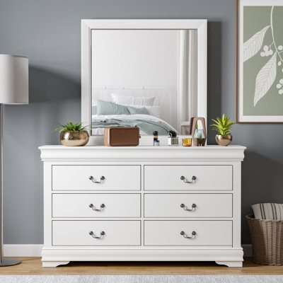 Ensemble commode et miroir 2 pièces Emelinda