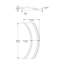 Rail pour chaise h 0,63 po x l 7,5 po x p 0,63 po curve