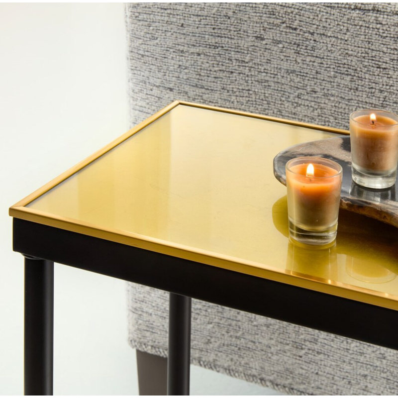 Modern History Glass End Table
