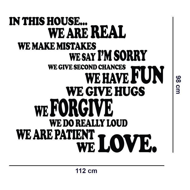 Text & Numbers Non-Wall Damaging Wall Decal