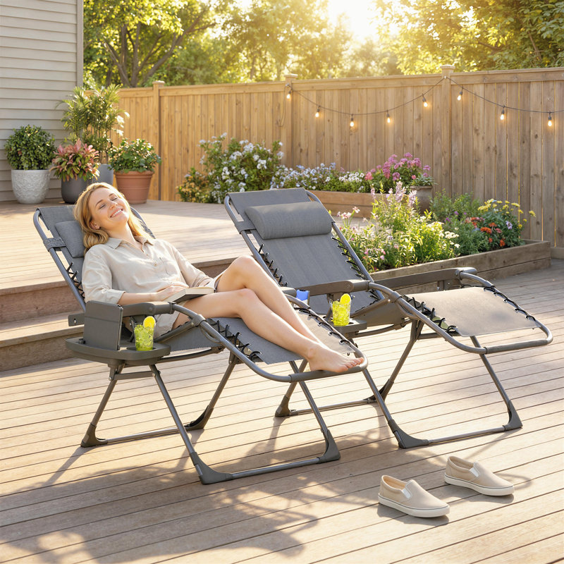 Outdoor Lounge Chair, Dark Grey