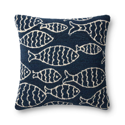Cavett Embroidered Indoor/Outdoor Throw Pillow