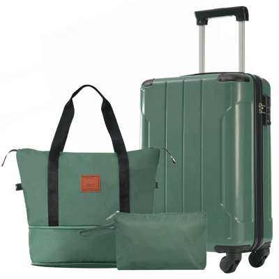 Ensemble de bagage à main 20 pièces 3 pièces avec roulettes, valise légère en ABS rigide pour les escapades à Weedend