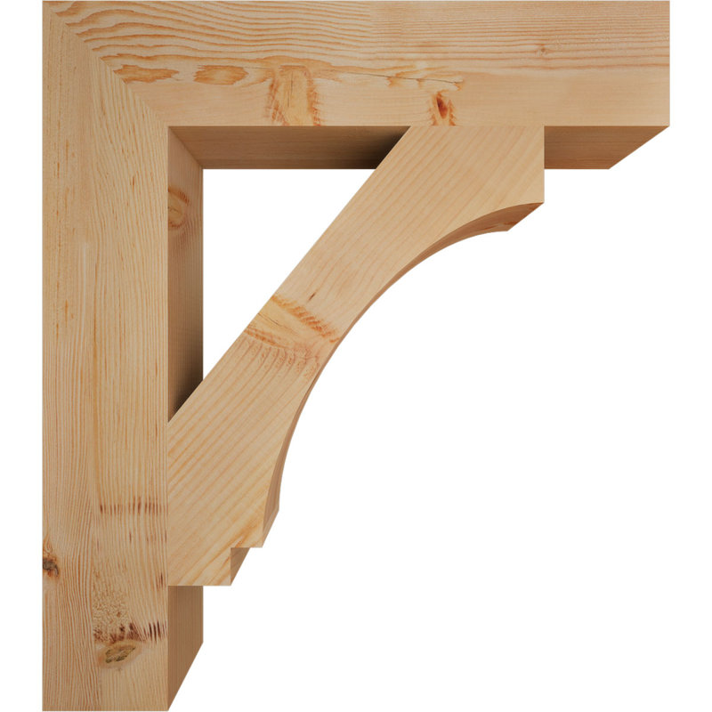 Imperial H W D Wood Bracket / Corbel, Douglas Fir (Smooth), 34" H x 6" W x 30" D