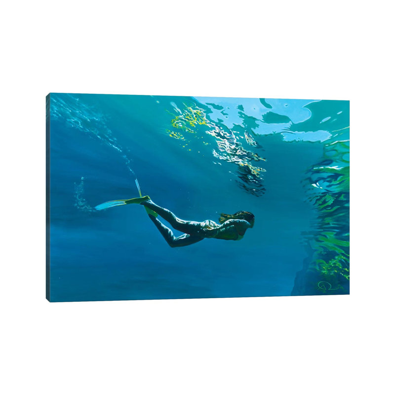 Mouros Blue by Antoine Renault - Wrapped Canvas Print, 20.32 cm H x 30.48 cm W