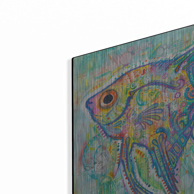 Beachcrest Home ™ «Angel» par Dean Russo, art mural en métal, H 12 po x l 12 po