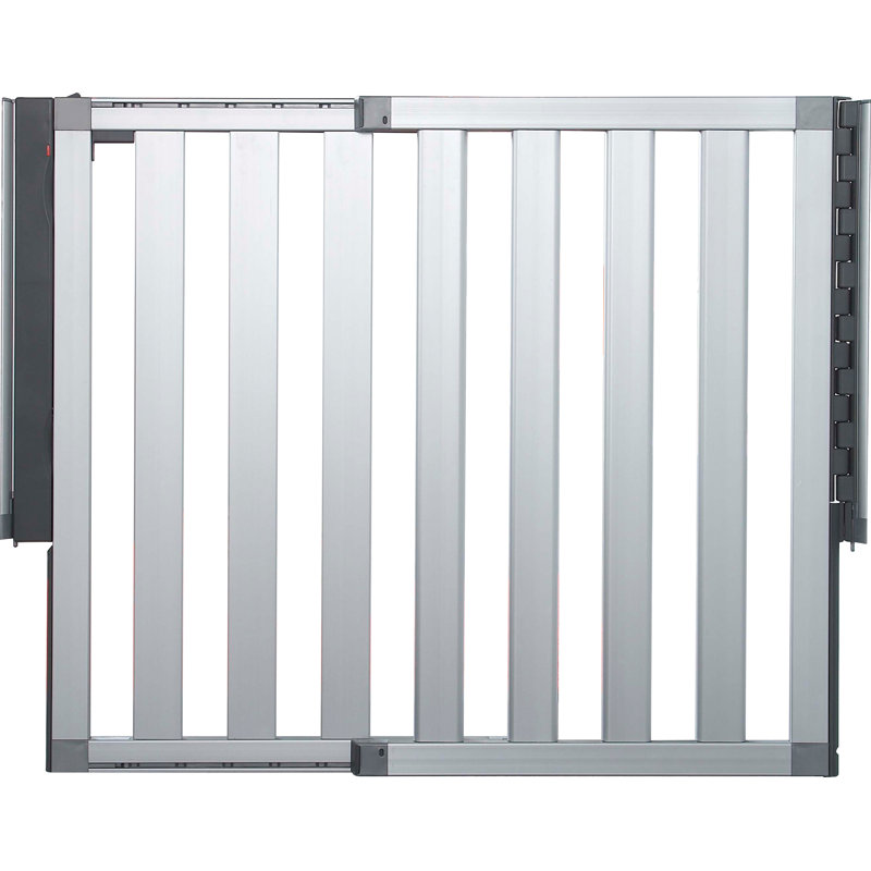 Silver Aluminum Adjustable Baby Safety Gate for Stairs